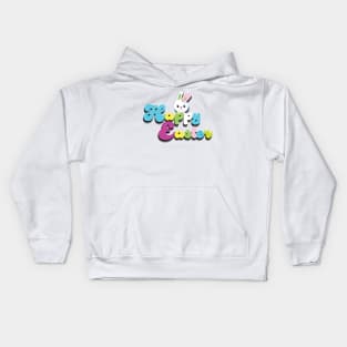 Happy Easter Day Cute Bunny Kids Hoodie